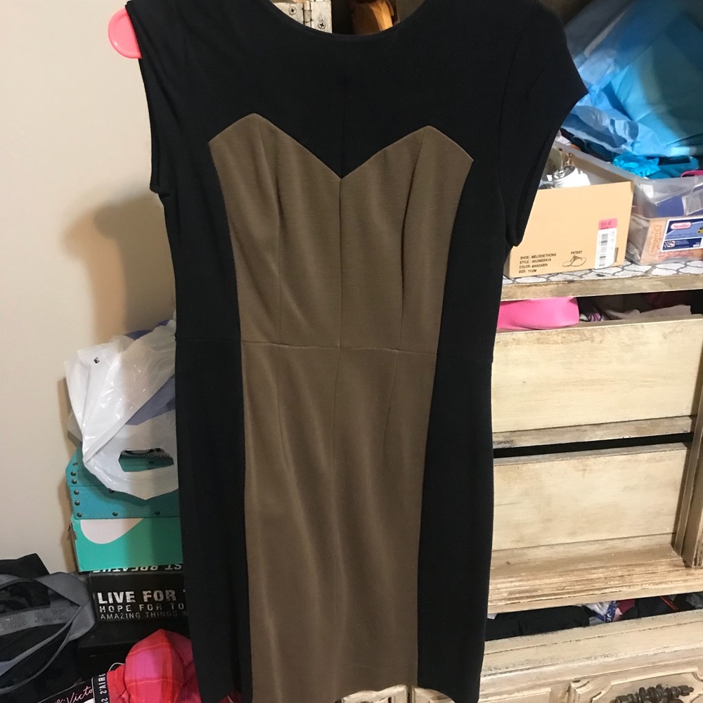 Black and brown dress